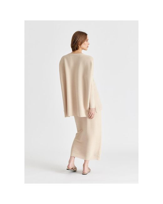 Paisie Natural Neutrals Ribbed Jumper