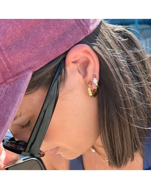 Evie Jewelry Metallic Rush Hour Waterproof Hoop Earrings