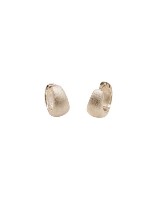 Claire Hill Designs Metallic Brushed Chunky Huggie Hoops