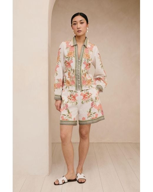 Raishma Metallic Neutrals Amani Cream Shirt