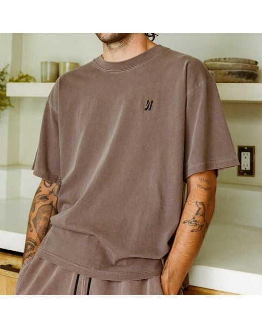 Comune Brown Ryder Oversized Tee for men