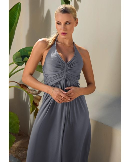 Chic by Lirette Blue Halter Dress Natural