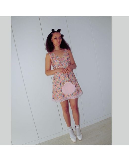 Couture to Your Door Pink Floral Pastel Mini Babydoll Dress