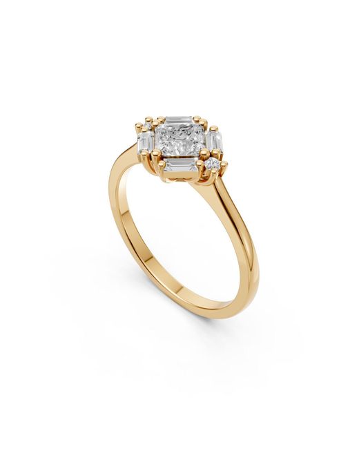 Aya Fine Jewelry Metallic Princess Cut Lab Grown Diamond Engagement Ring