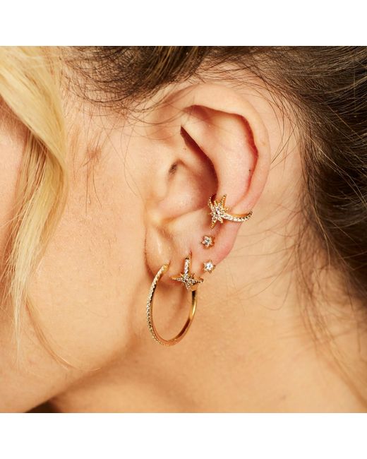 Scream Pretty Metallic Slim Sparkling Perfect Hoop Earrings
