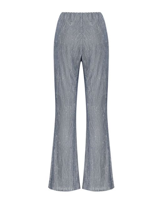 Nocturne Gray Striped Flared Pants