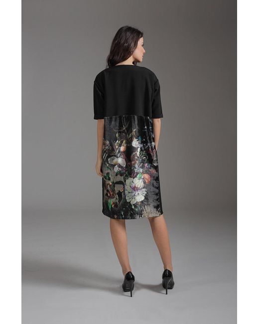 Conquista Black Wide Dress