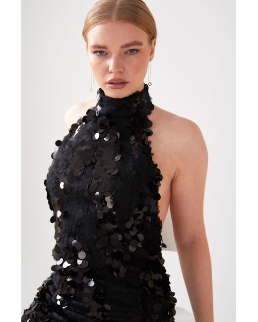 Sarvin Black Sparkly Dress