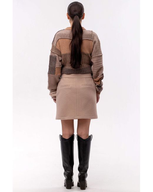 Maison Bogomil Brown Soft Mini Skirt
