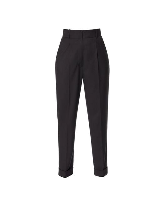 AGGI by HALEWSKI Black Kelly Rich Tailored Trousers With Cuffs