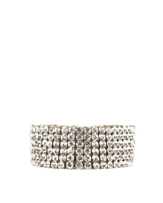 Addicted Metallic Neutrals Asteria Choker With Strands Of Rhinestones