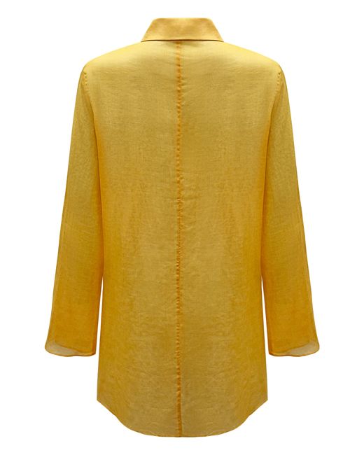 Why Mary Yellow Tuscan Sun Linen Shirt