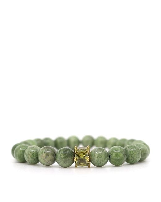 Shar Oke Green Chrome Diopside & Cubic Zirconia Bracelet