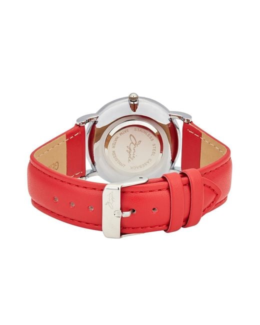 Bermuda Watch Company Red Annie Apple/ Leather Scissor Hands Watch