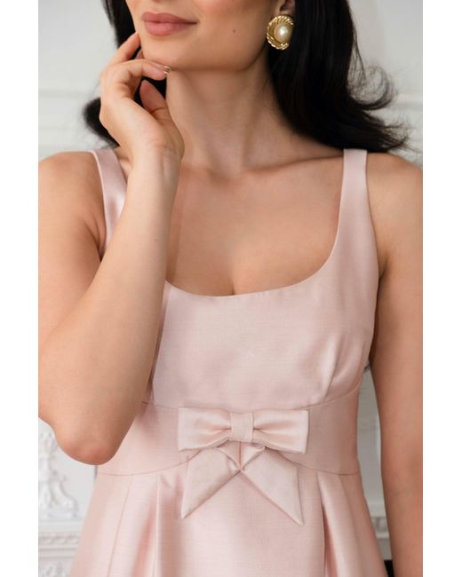 Santinni Pink 'Sabrina' 100% Wool & Silk Dress