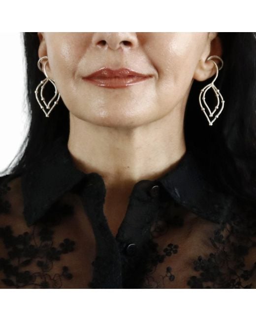 Bellatrix Metallic Leaf Ear Cuff Pair
