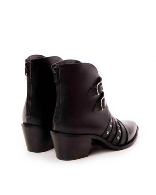 The 5Th Element Black Nova Western Ankle Boots
