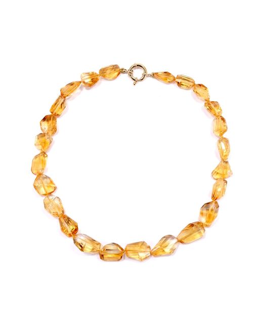 Mineralgems•Studio Metallic Madeira Citrine Quartz Necklace