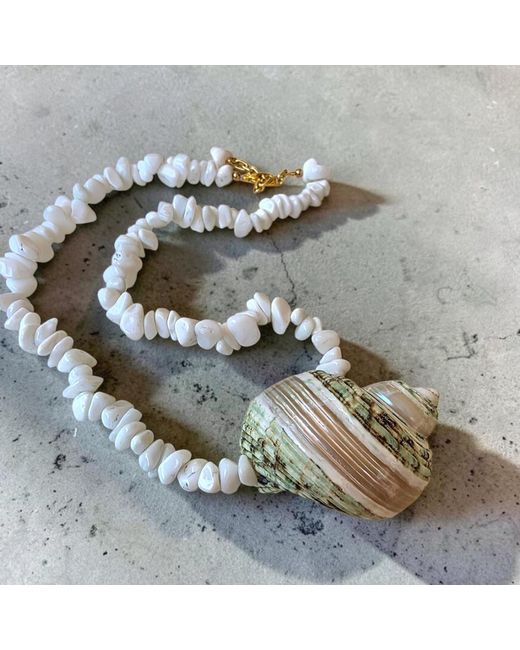 OhSun Metallic Aruba Shell Necklace