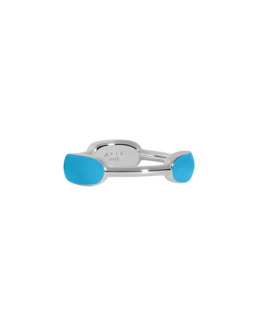 Arte Madrid Blue Toggle Pillow Dome Ring