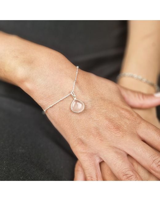 Harfi White Rose Quartz October Birthstone Bracelet