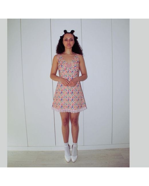 Couture to Your Door Pink Floral Pastel Mini Babydoll Dress