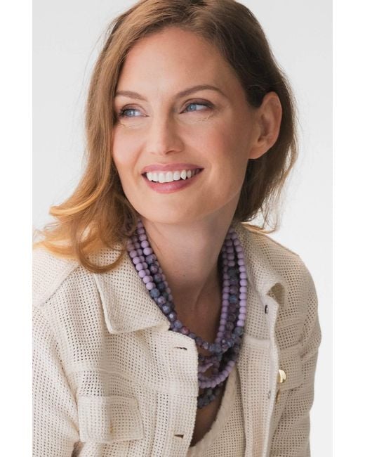 Fairchild Baldwin Purple Helena Orchid Necklace
