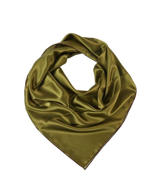 Soft Strokes Silk Green Pure Silk Scarf Tree Solid Colour Collection Small