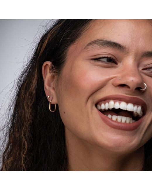 Divine Aria Metallic The Erin Mini Oval Tarnish Free Hoops