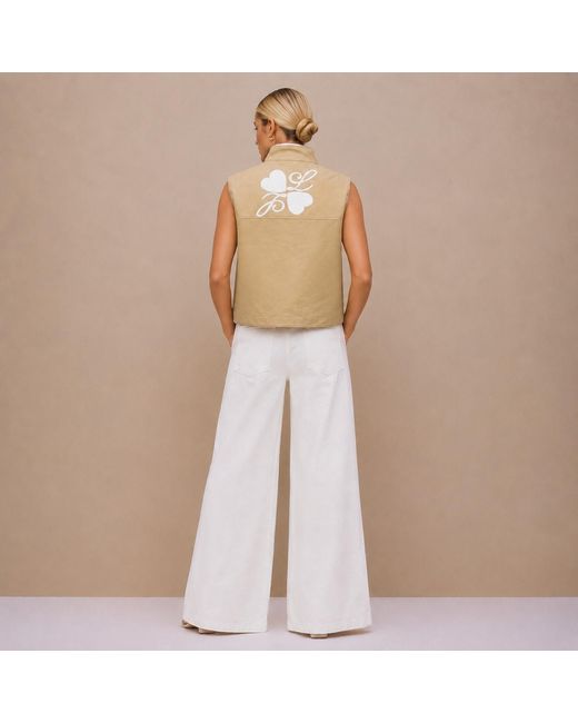 House of Laines London Natural Neutrals Laines Couture Cropped Trench Gilet