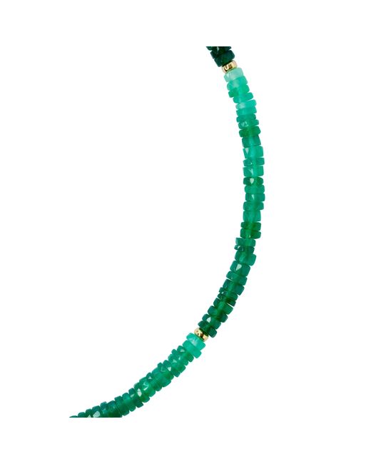 Bombyx House Green Agate Ombre Bead Necklace
