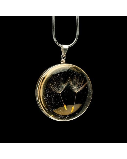 Laura Daili Metallic Glass Pendant A Wish Amber