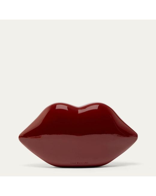 Lulu Guinness Red Garnet Medium Lips Clutch Bag