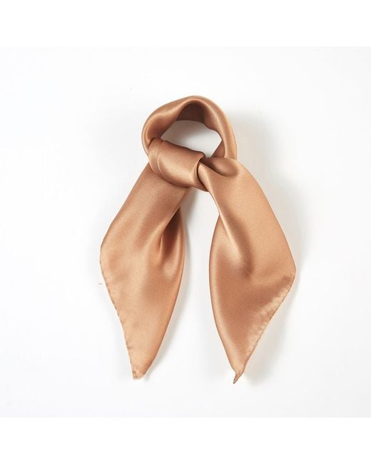Soft Strokes Silk Brown Pure Silk Scarf Sand Beach Solid Colour Collection Sand Large