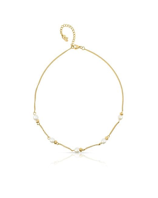 Evie Jewelry Metallic Off Court Pearl Necklace