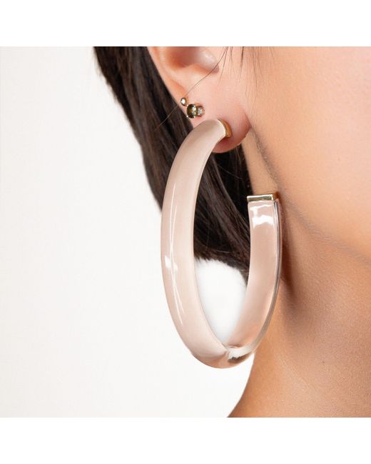 Gold & Honey White Xl Oval Hoops