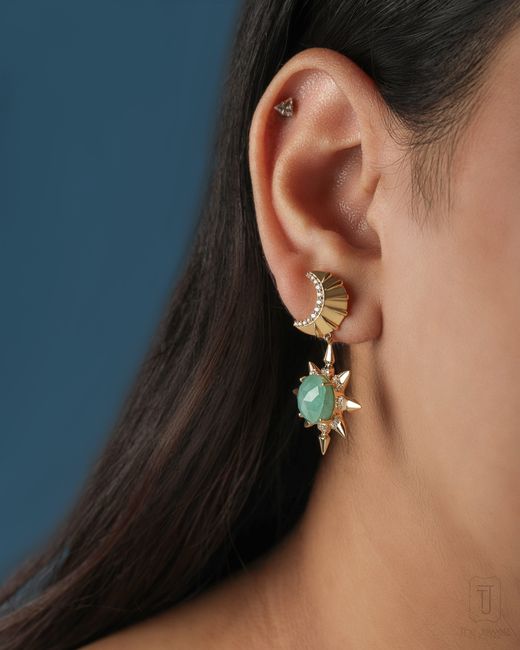 The Jewelz Blue The Prophecy A Celestial Of Moon & Sun Earrings