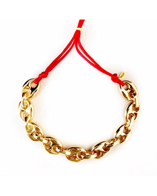 Persia Dona Jewelry Red Puffy Gg Link Chain Necklace