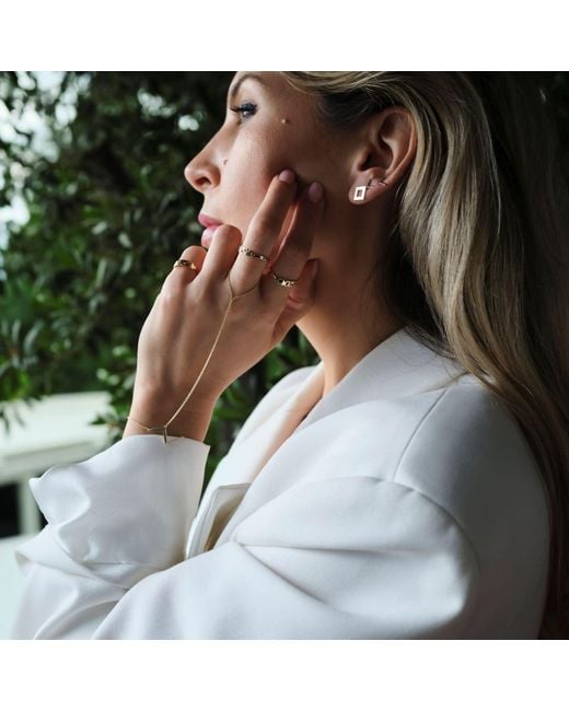 Gallery Metallic Rhombus Earrings
