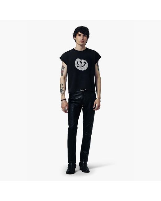 Other Uk Black Happy Face Rocker Tee for men