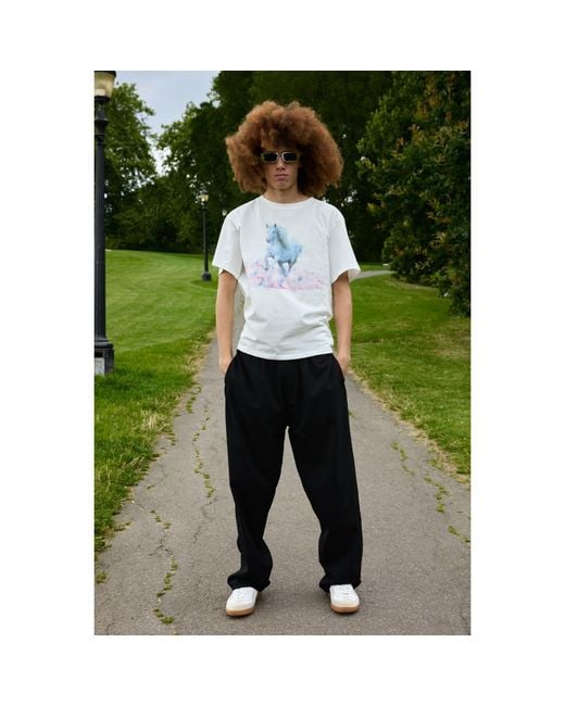 Sour Figs White Horse Print T-Shirt