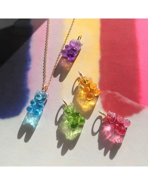 Hye Jane Jewelry Metallic Honey Quartz Gummy Bear Pendant