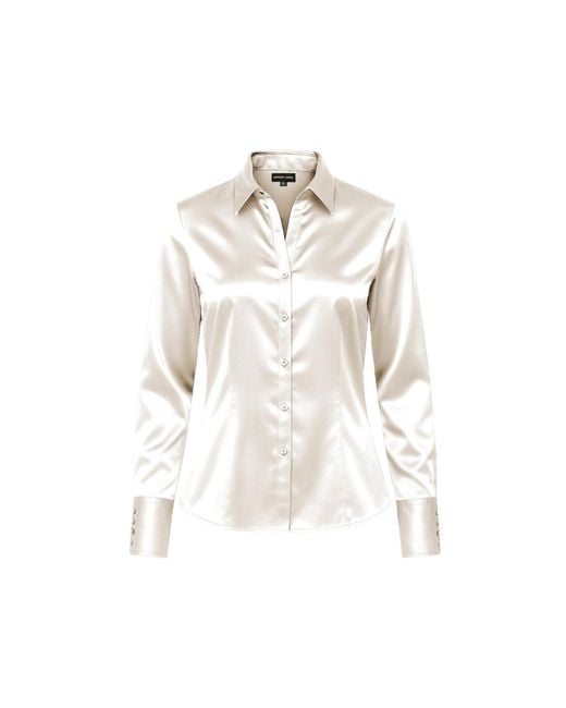 fitted ivory dress shirt Ivory Slim Fit Microfiber Shirt