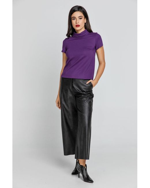 Conquista Purple Short Sleeve Mauve Top