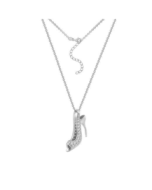 Diamonbliss Metallic Marilyn Monroe Open-Toe High Heel Necklace