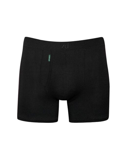 Zd - Zero Defects Black Heracles Fly Front Boxer – Maximum Softness For Sensitive Skin for men