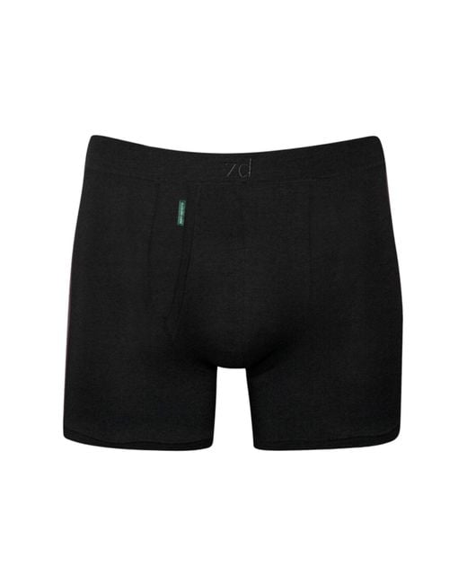 Zd - Zero Defects Black Heracles Fly Front Boxer – Maximum Softness For Sensitive Skin for men