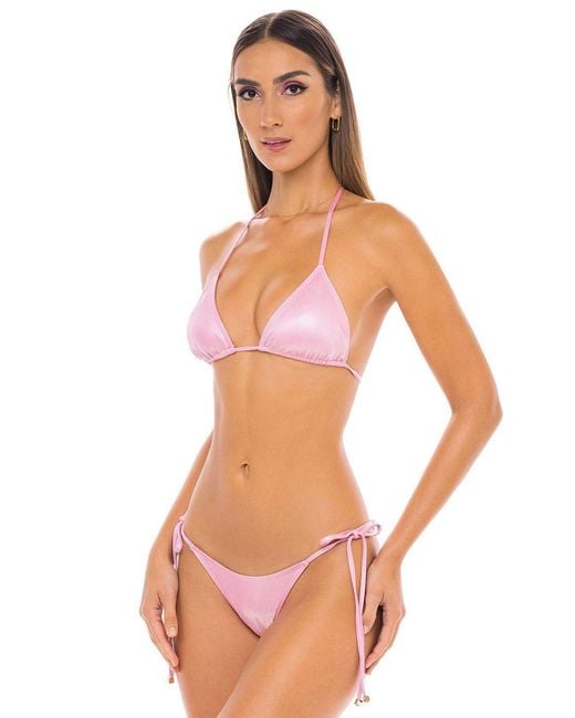 Enez Swim Pink Nova Scrunch Bikini Bottoms