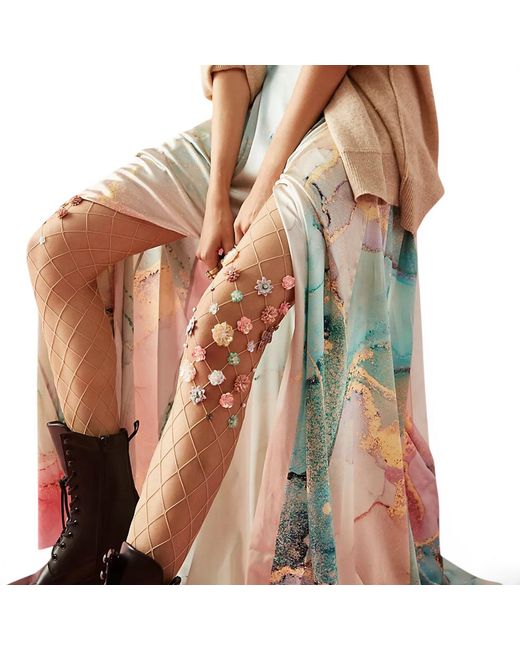 HIGH HEEL JUNGLE by KATHRYN EISMAN Natural Aurora Tights