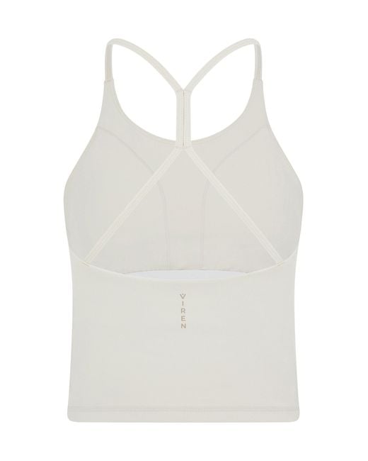 VIEREN White Neutrals Higher Power Vest Top